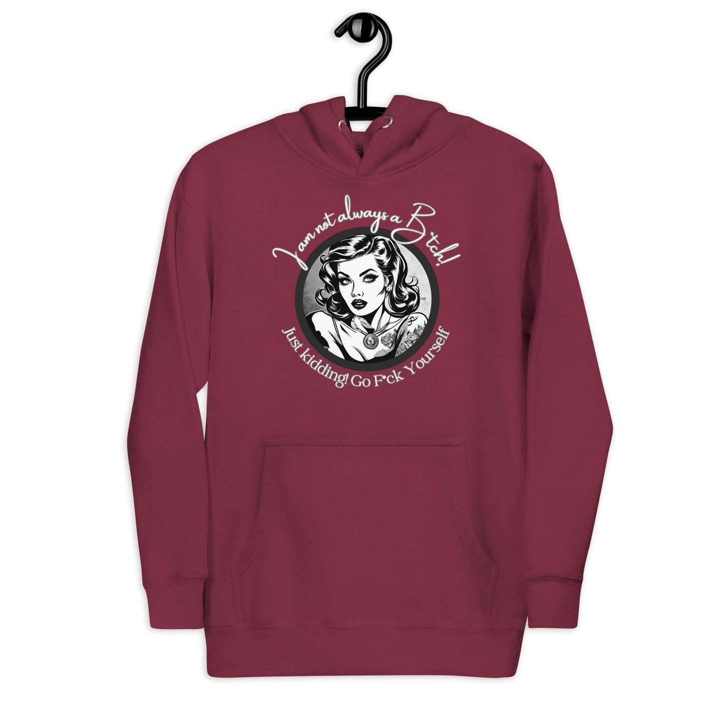 Just Kidding Hoodie Curiously Vulgar