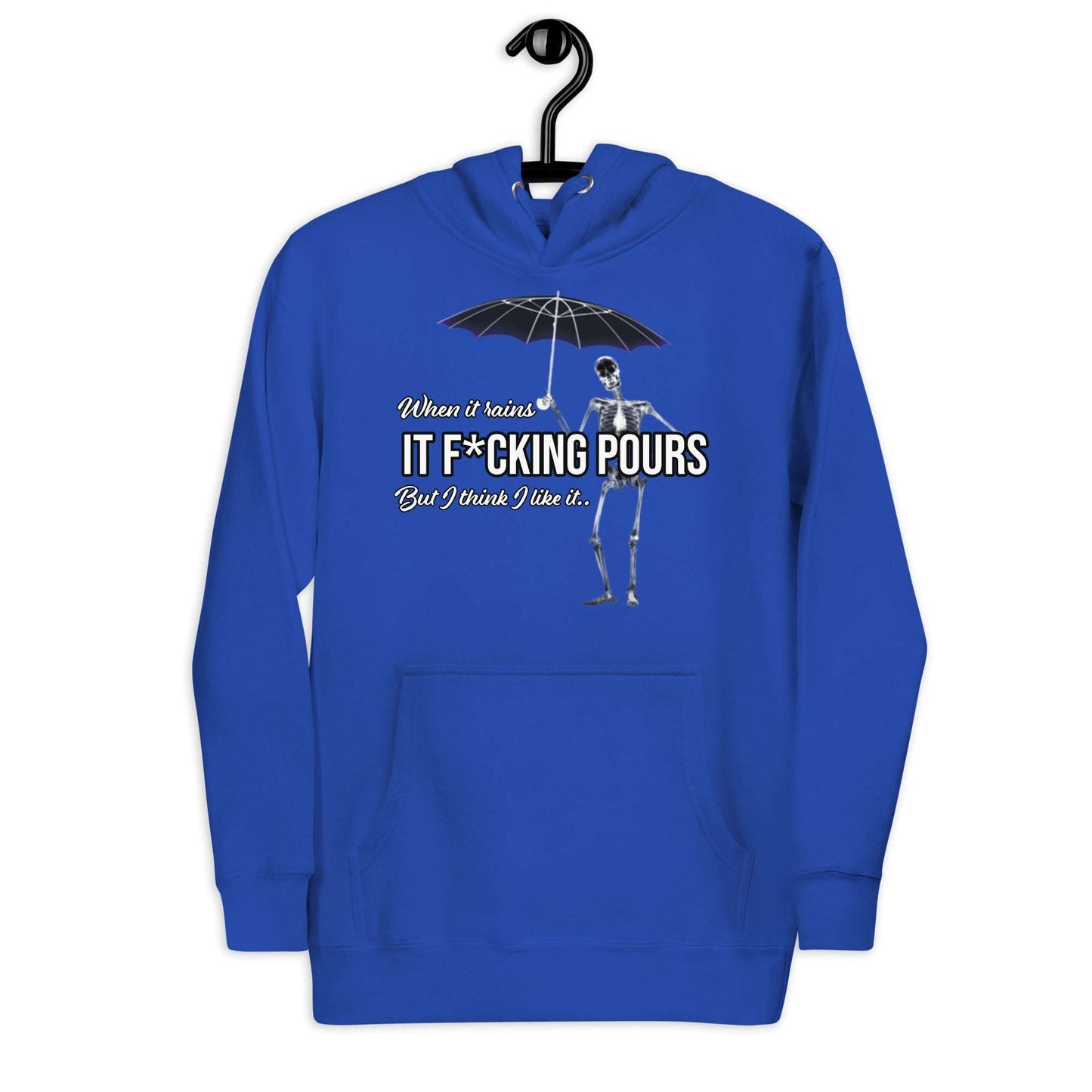 When It Rains Hoodie Curiously Vulgar