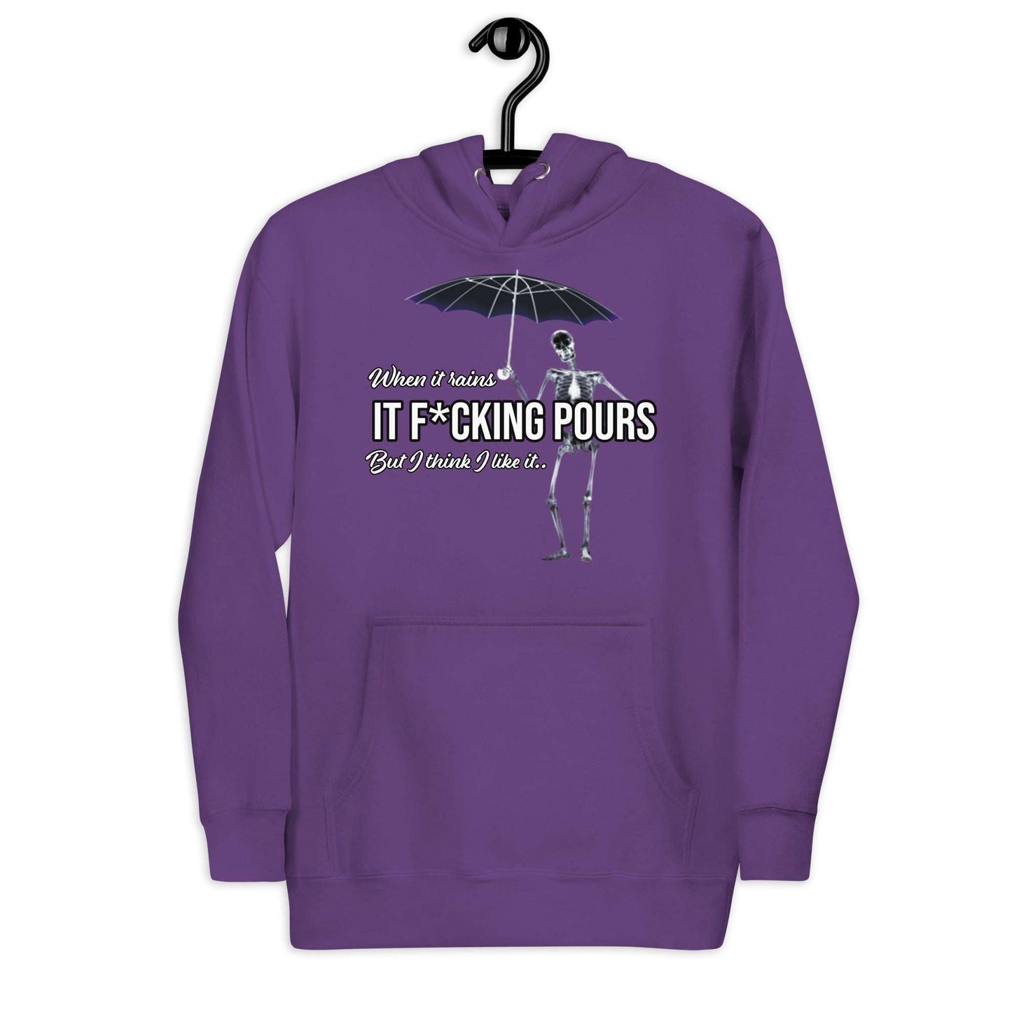 When It Rains Hoodie Curiously Vulgar