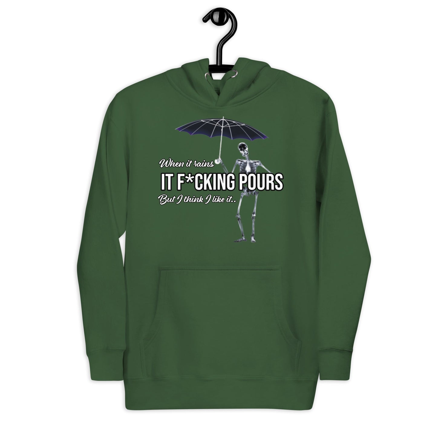 When It Rains Hoodie Curiously Vulgar