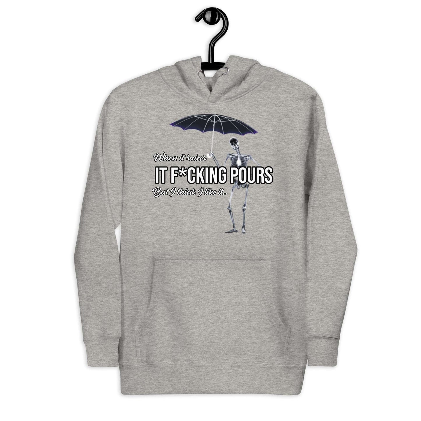 When It Rains Hoodie Curiously Vulgar