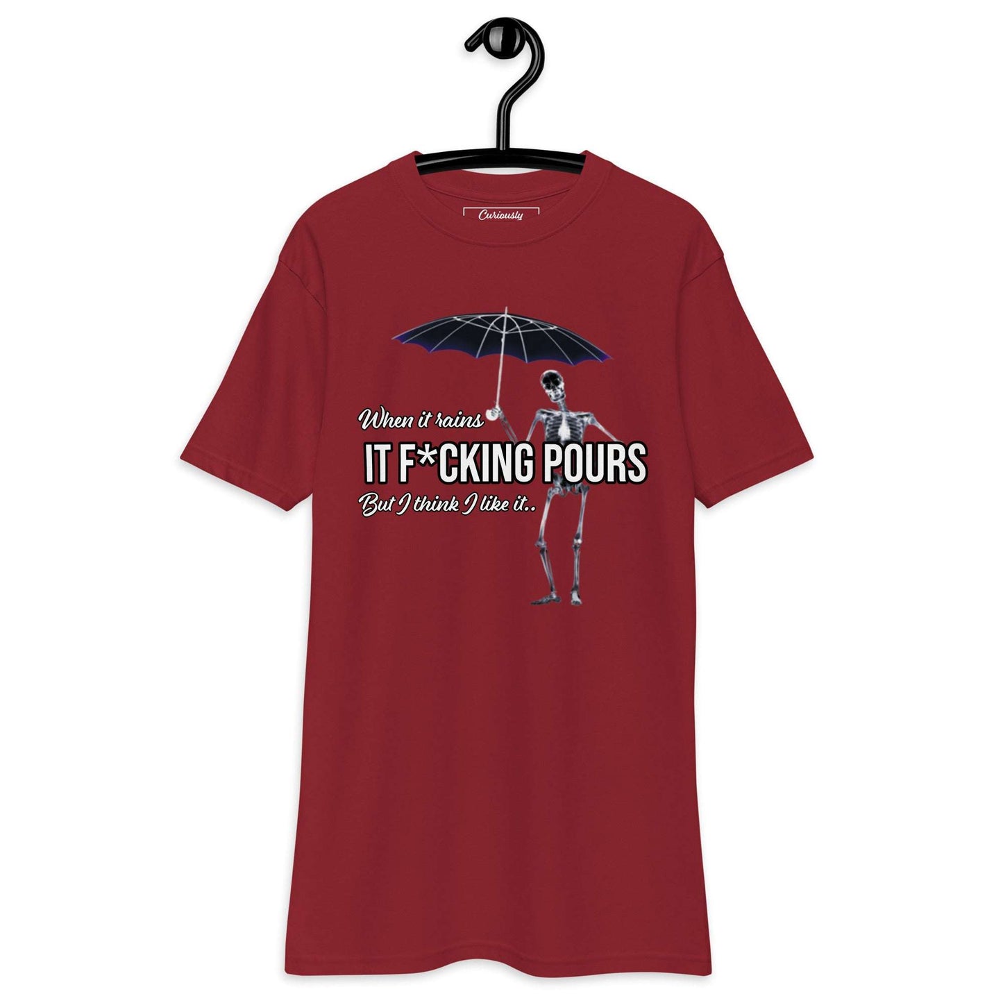 When It Rains Tee Curiously Vulgar