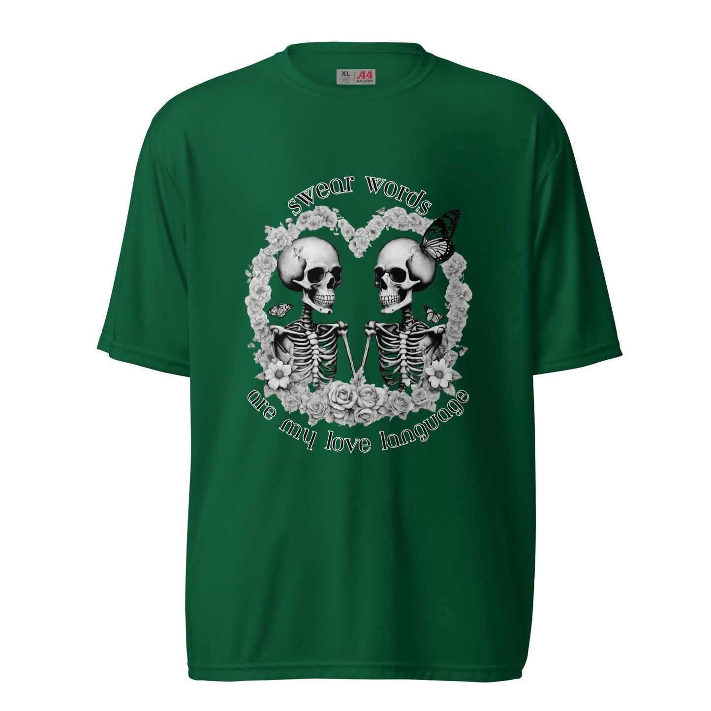 unisex-performance-crew-neck-t-shirt-forest-green-front-6635bf6aa8419 - Curiously Vulgar