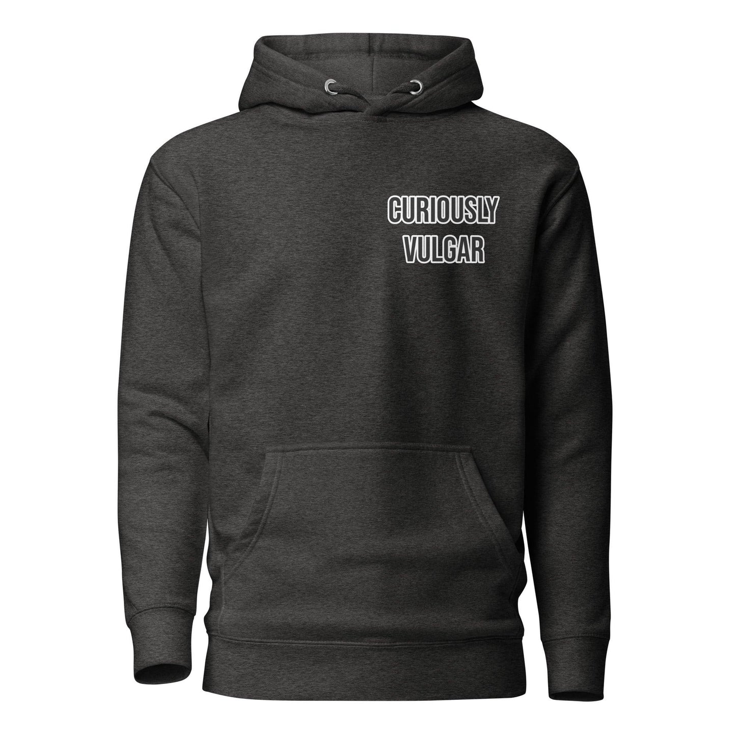 unisex-premium-hoodie-charcoal-heather-front-663f35231d7e8 - Curiously Vulgar