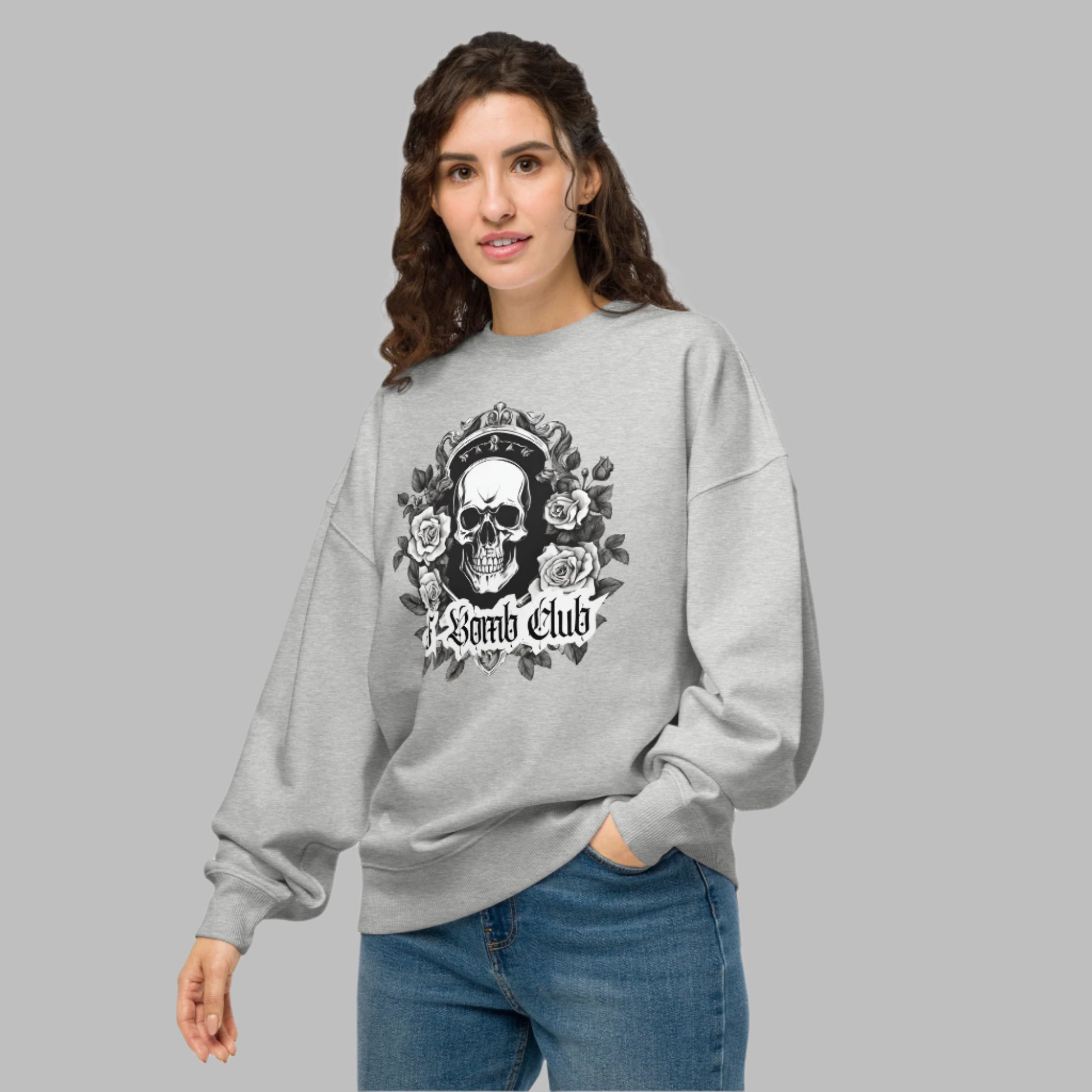 F Bomb Crew - Heather Grey - Side Front