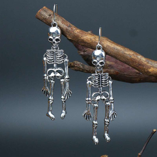 Skeleton Alloy Earrings Curiously Vulgar