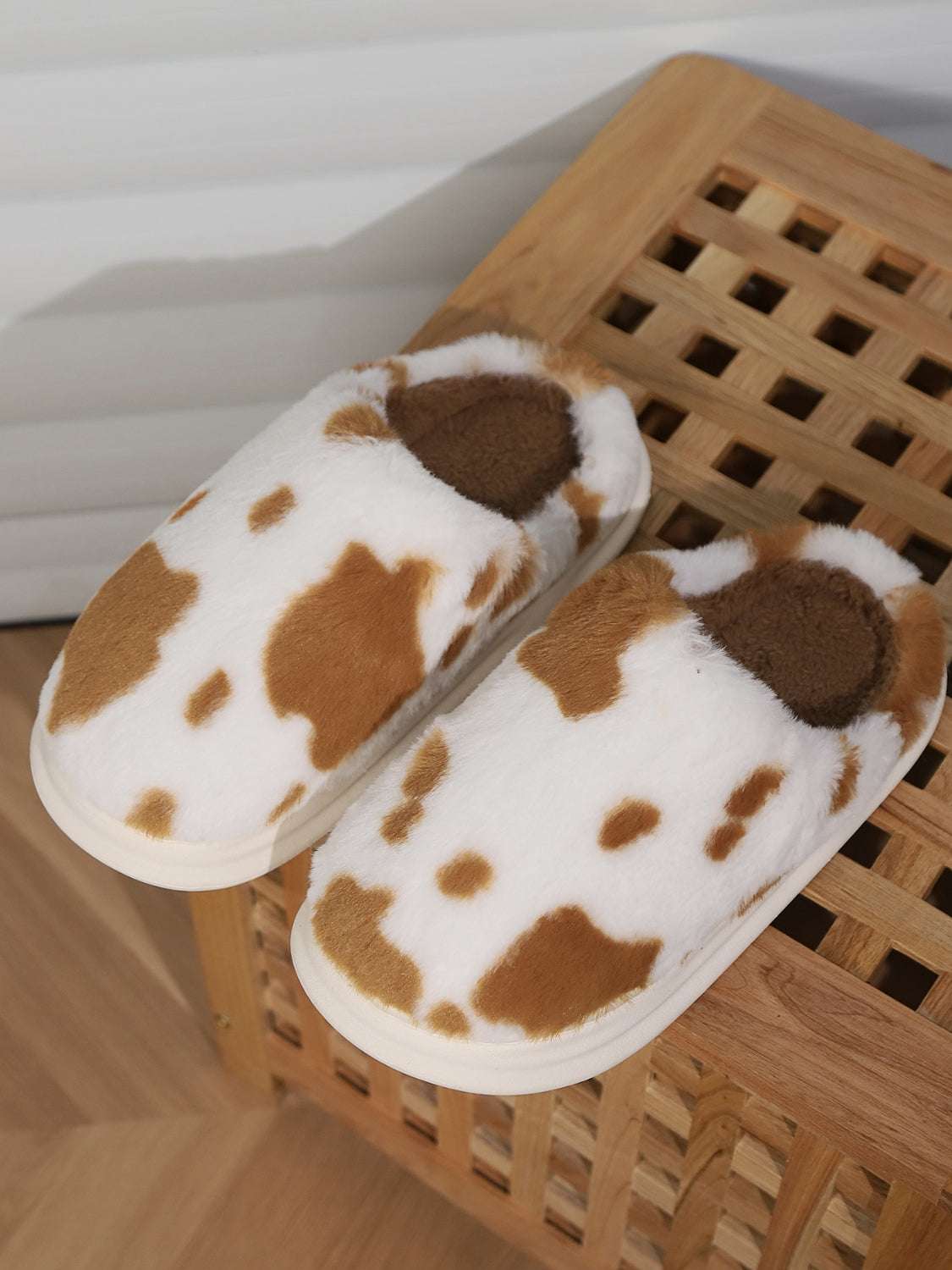 Vulgar Animal Print Faux Fur Slippers Curiously Vulgar