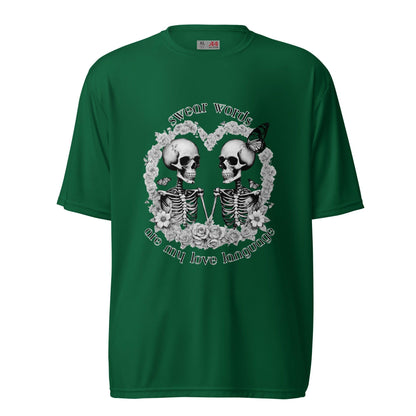 unisex-performance-crew-neck-t-shirt-forest-green-front-6635bf6aa8419 - Curiously Vulgar
